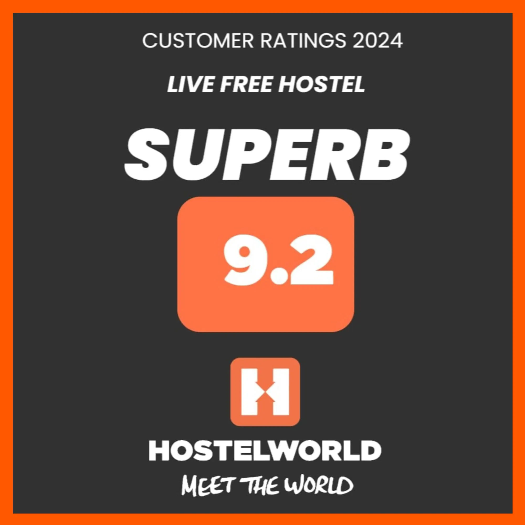 Hostelworld — Superb 9.2